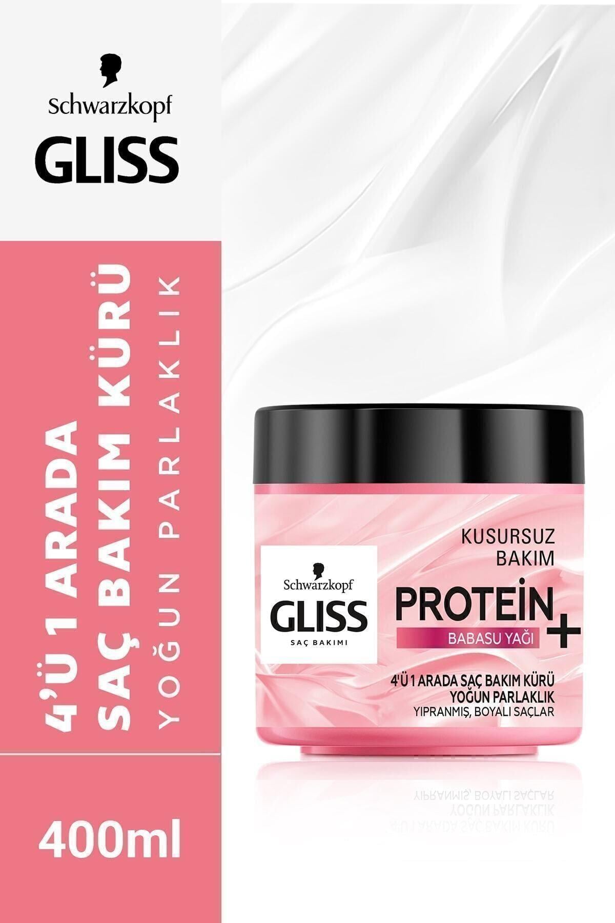 Gliss 4'ü 1 Arada Yoğun Parlaklık Veren Saç Bakım Kürü - Babasu Yağı Ile 400 ml
