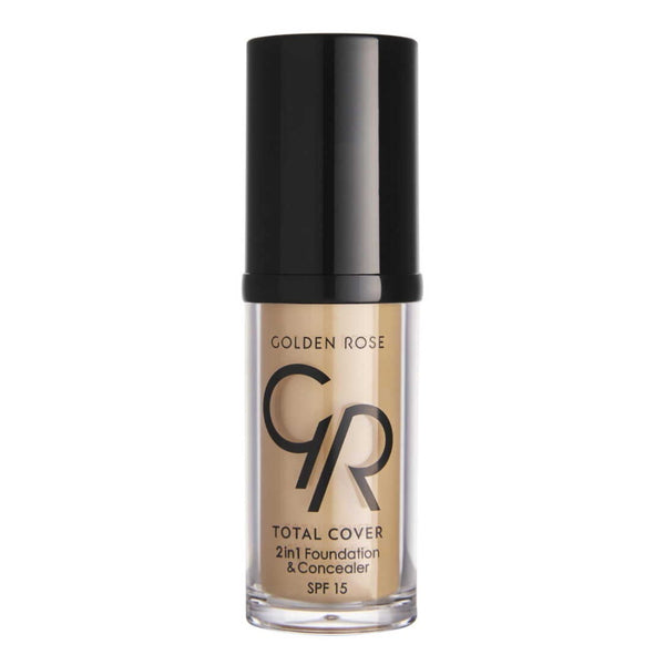Golden Rose Total Cover 2in 1 Fondöten ve Kapatıcı 21