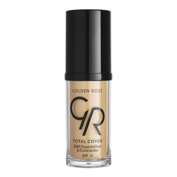 Golden Rose Total Cover 2in 1 Fondöten&Kapatıcı 15