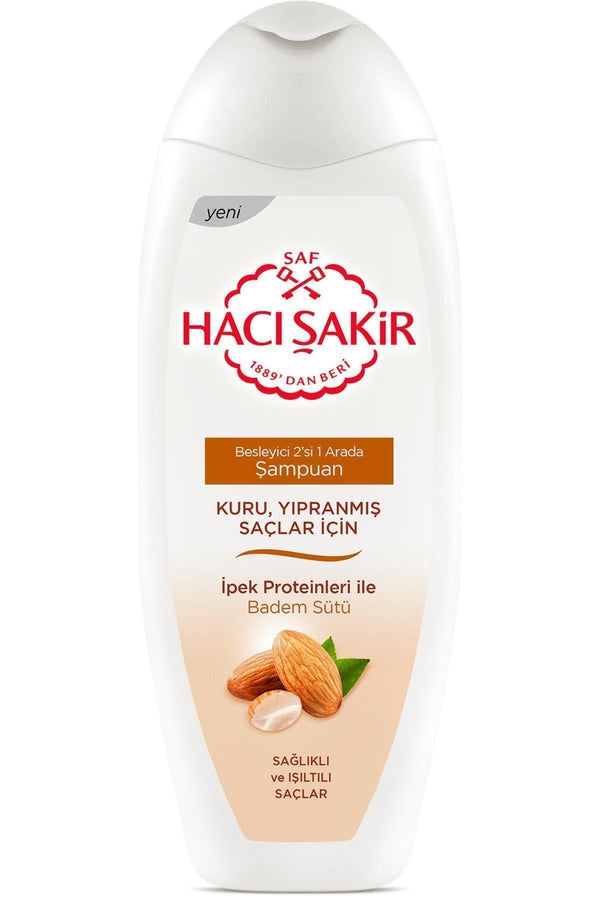 Hacı Şakir 2'si 1 Arada Kuru Ve Yıpranmıs Saçlar Için Badem Sütlü Şampuan 500 ml