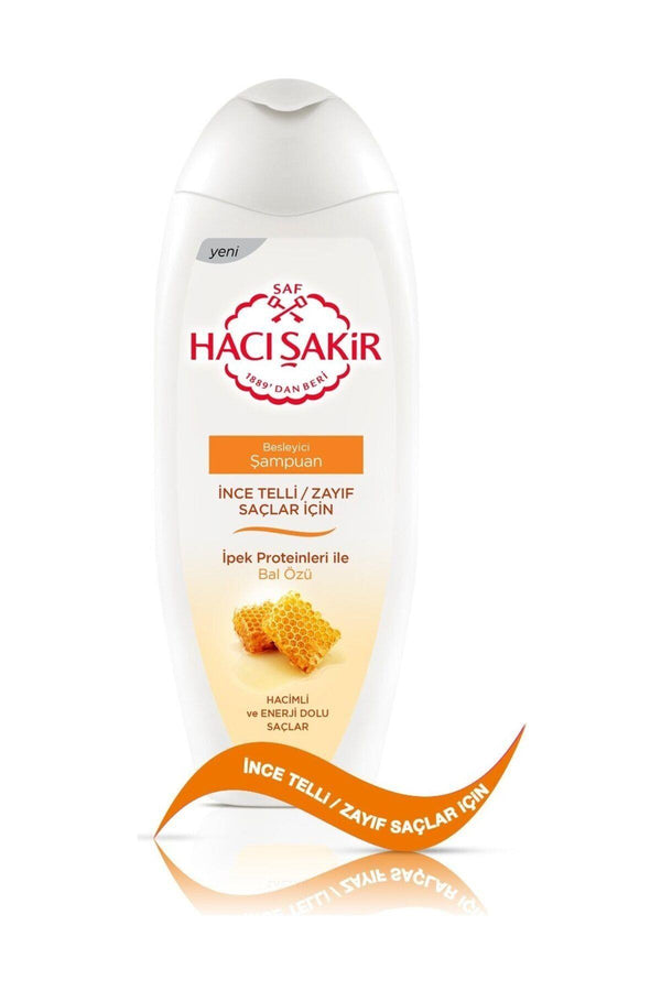 Hacı Şakir İnce Telli Saçlar İçin Bal Özlü Besleyici Şampuan 500 ml