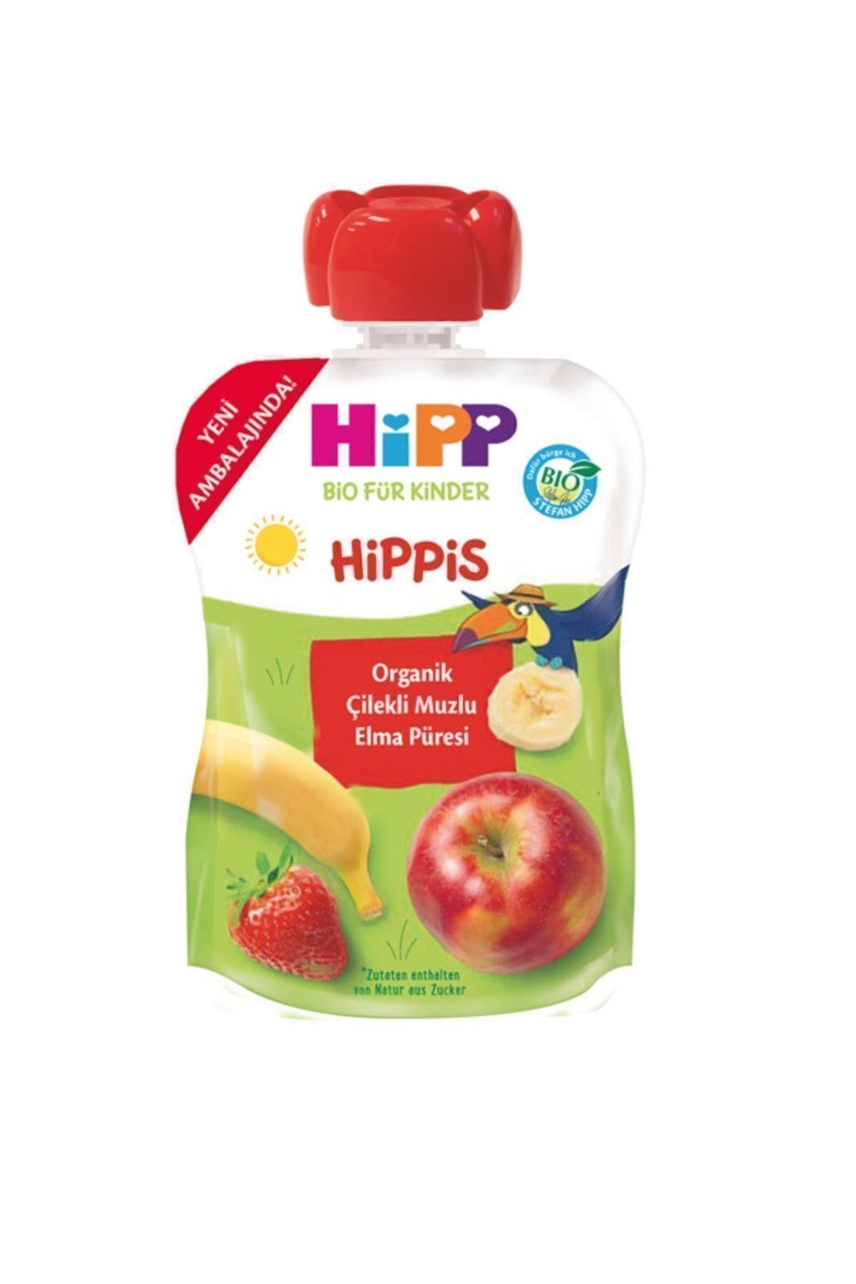 Hipp Organik Çilekli Muzlu Elma Püresi 100 Gr
