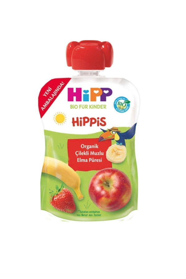 Hipp Organik Çilekli Muzlu Elma Püresi 100 Gr