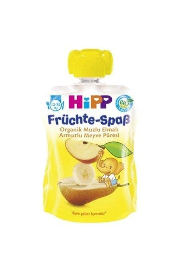 Hipp Organik Muzlu Elmalı Armutlu Meyve Püresi 100 gr