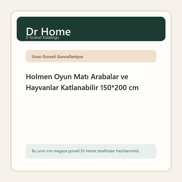 Holmen Oyun Matı Arabalar ve Hayvanlar Katlanabilir 150*200 cm