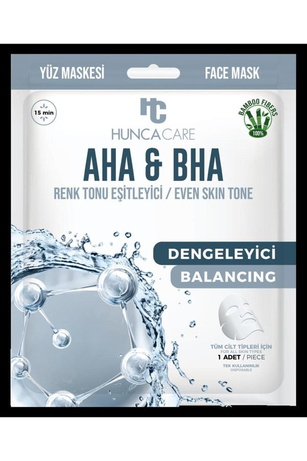 Hunca Care AHA&BHA KAĞIT YÜZ MASKE – RENK TONU EŞİTLEYİCİ