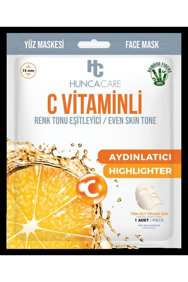 Hunca Care C VİTAMİNLİ KAĞIT YÜZ MASKE – RENK TONU EŞİTLEYİCİ / EVEN SKIN TONE