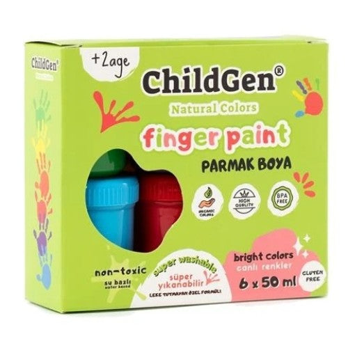 Childgen Süper Yıkanabilir 6 lı Parmak Boya Seti (6X50GR) Fiyatı