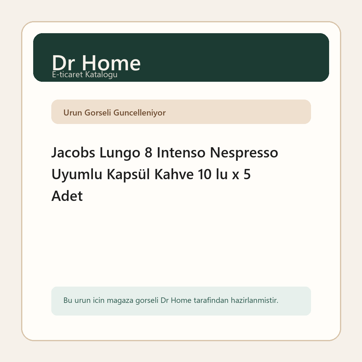 Jacobs Lungo 8 Intenso Nespresso Uyumlu Kapsül Kahve 10 lu x 5 Adet