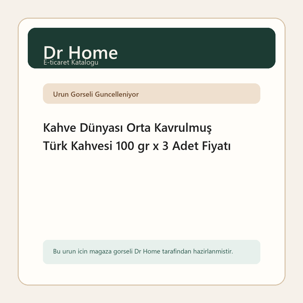 Kahve Dünyası Orta Kavrulmuş Türk Kahvesi 100 gr x 3 Adet Fiyatı