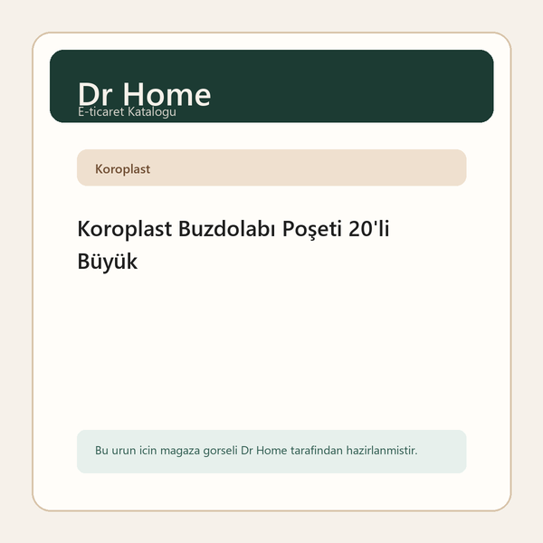 Koroplast Buzdolabı Poşeti 20'li Büyük