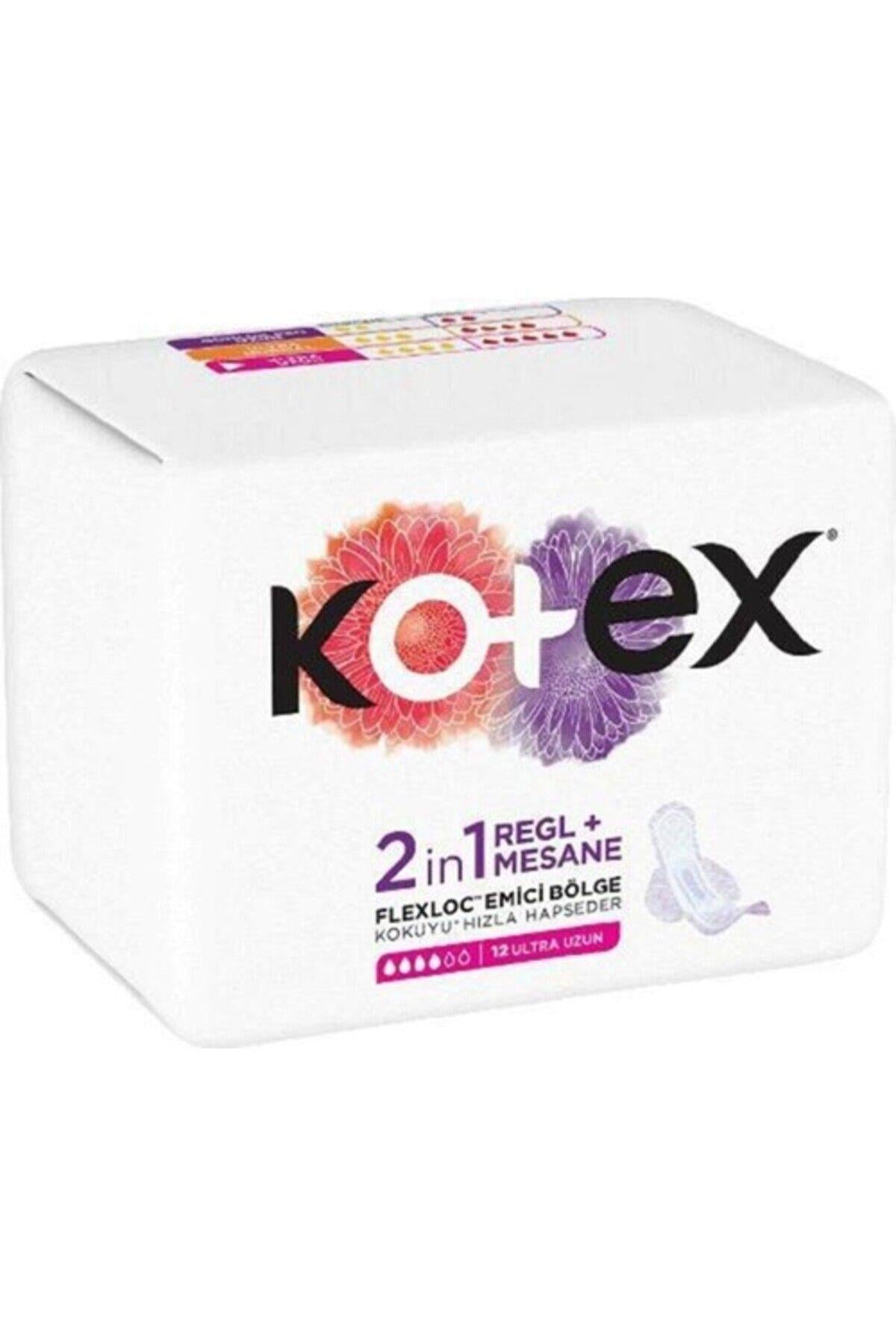 Kotex 2 In1 Regl Mesane Ultra Uzun 12'li