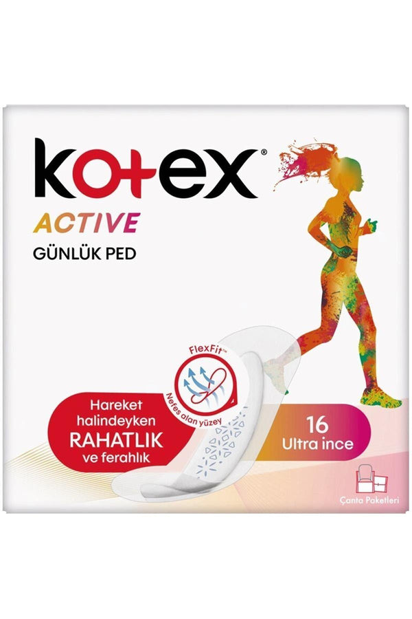 Kotex Active Single Günlük Ped Ultra Ince 16'lı Çanta Paketi