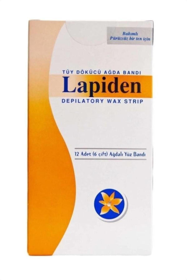Lapiden Yüz Için Tüy Dökücü Ağda Bandı (6 ÇİFT) 12 Adet