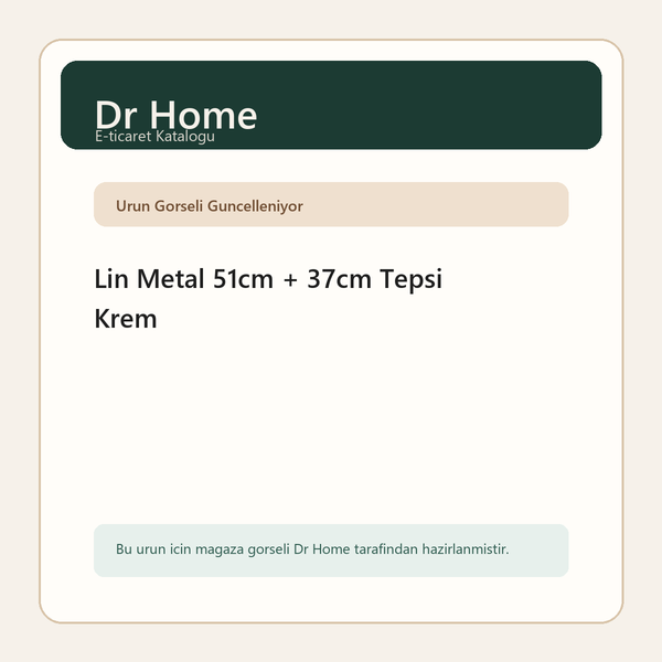 Lin Metal 51cm + 37cm Tepsi Krem