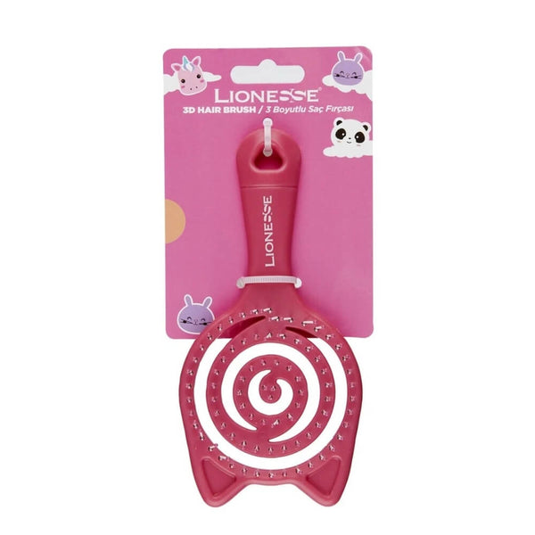 Lionesse 3 Boyutlu Çocuk Saç Fırçası Pembe