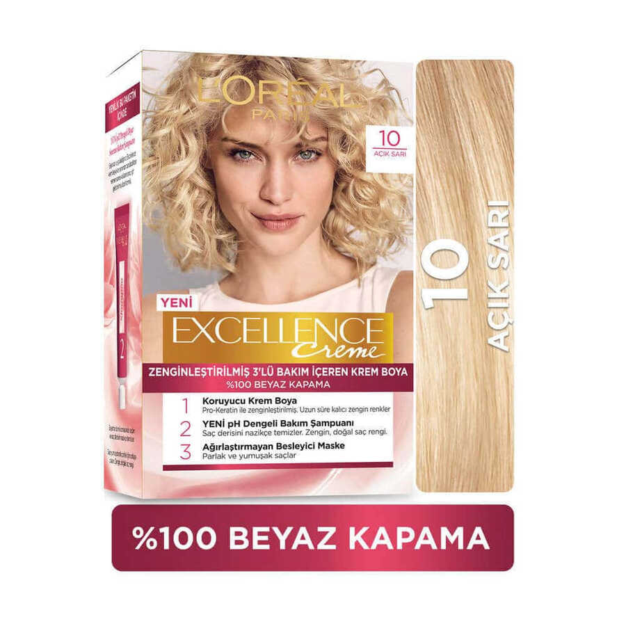 L'Oréal Paris Excellence Creme Saç Boyası 10 Açık Sarı