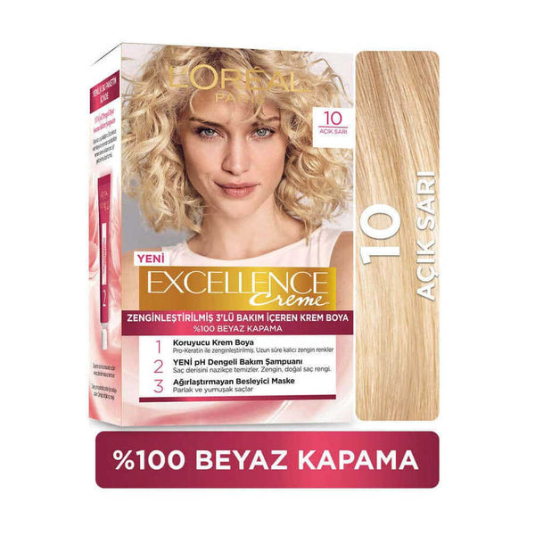 L'Oréal Paris Excellence Creme Saç Boyası 10 Açık Sarı