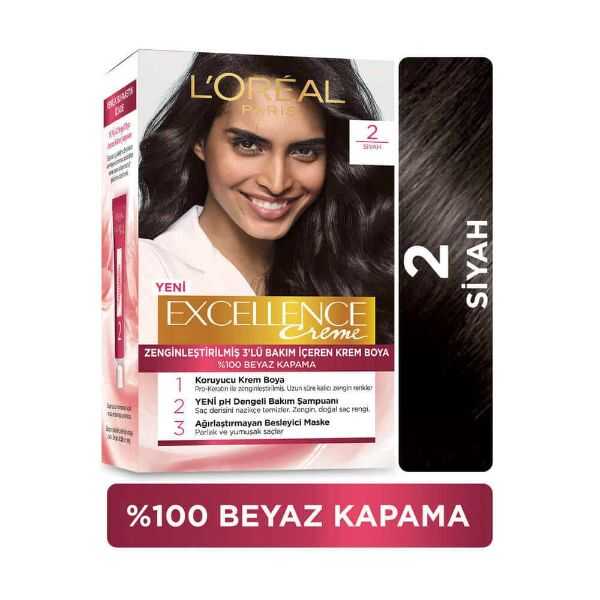 L'Oréal Paris Excellence Creme Saç Boyası 2 Siyah