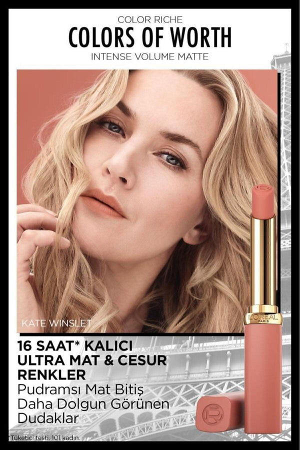 L'Oreal Paris Color Riche Colors Of Worth Intense Volume Matte Ruj -500 Beige Freedom