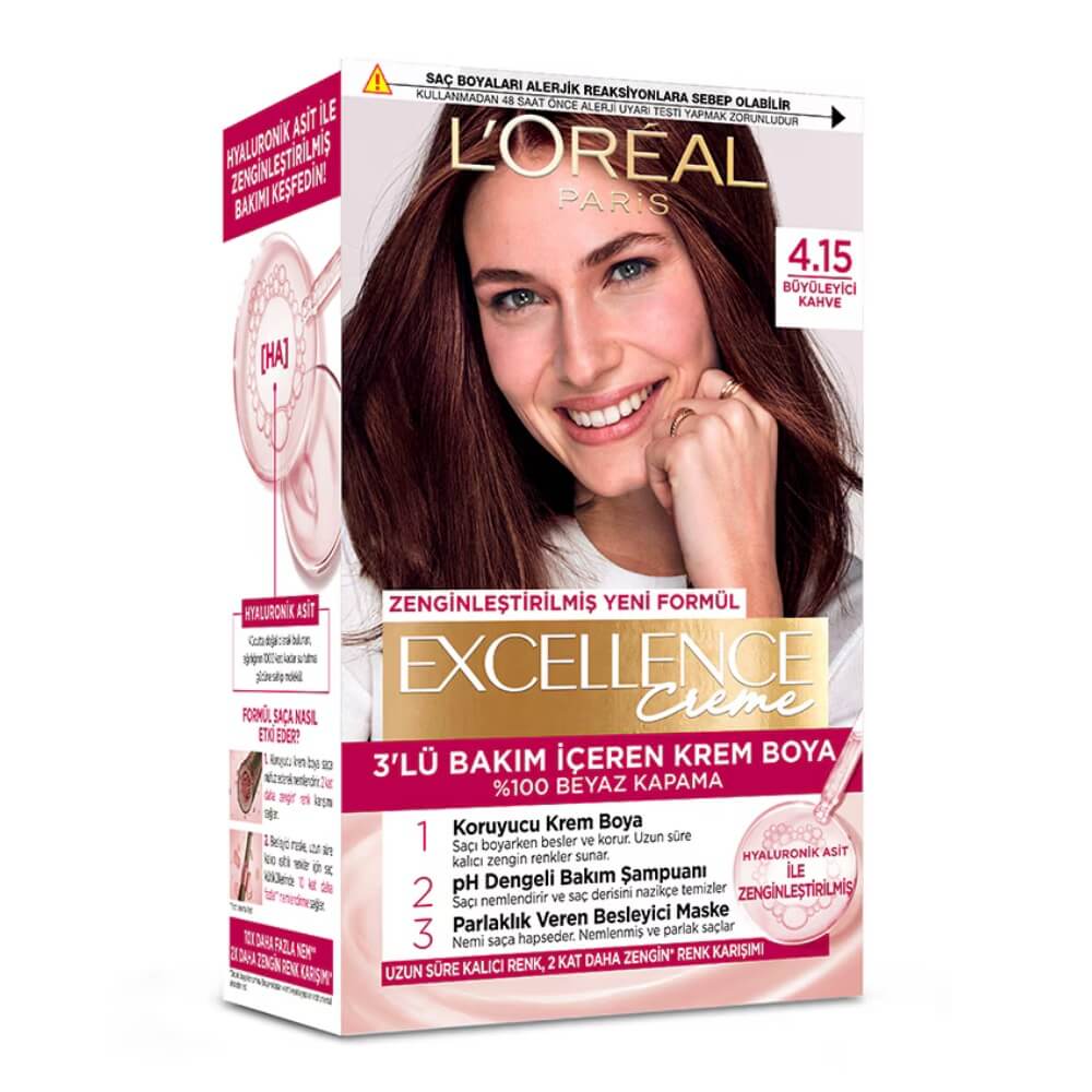 L'Oréal Paris Excellence Creme Gloss Saç Boyası 4.15