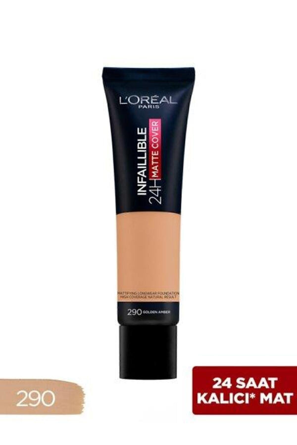 L'Oreal Paris Infaillible 24h Matte Cover Yüksek Kapatıcı Fondöten 290 Golden Amber 3600523784462