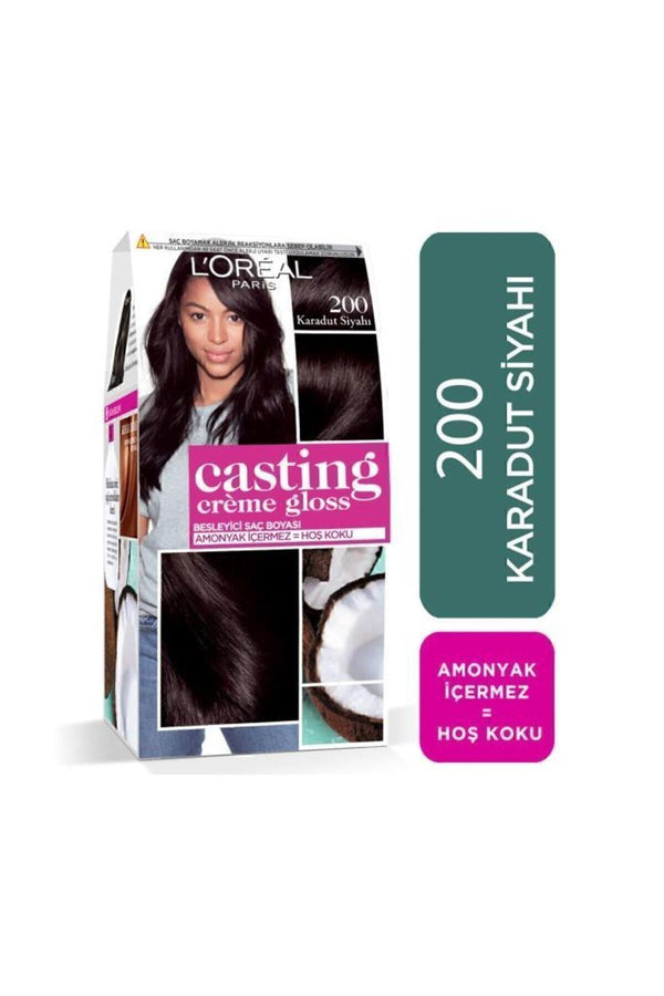L'Oreal Paris Karadut Siyahı Saç Boyası - Casting Creme Gloss 200 3600523302895
