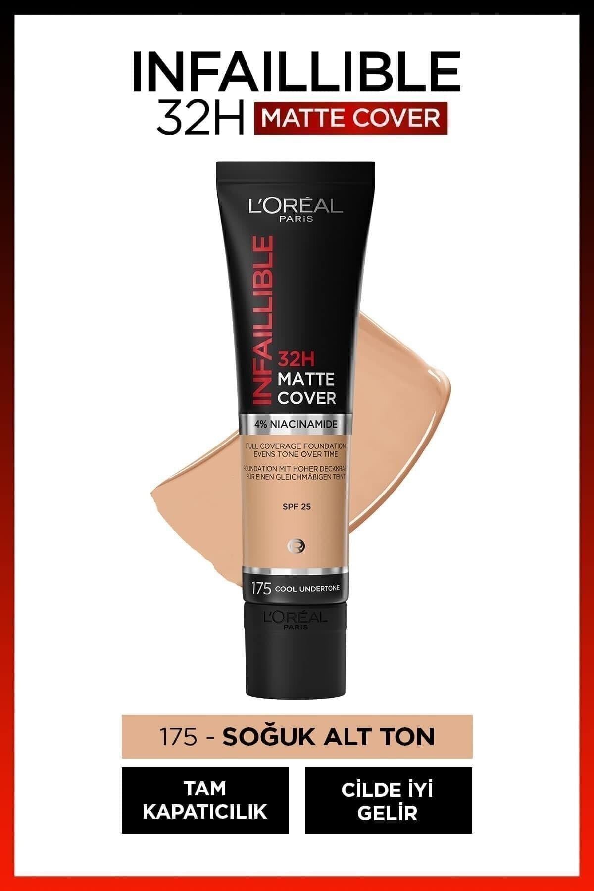 L'Oreal Paris L'oréal Paris Infaillible 24h Matte Cover Yüksek Kapatıcı Fondöten - 175 Sable/sand