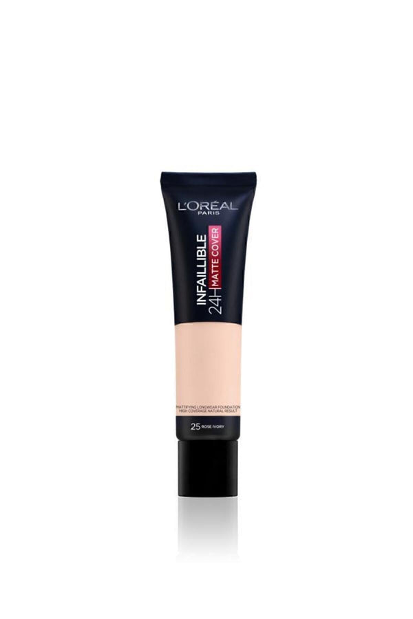 L'Oreal Paris L'oréal Paris Infaillible 24h Matte Cover Yüksek Kapatıcı Fondöten - 25 Rose Ivory