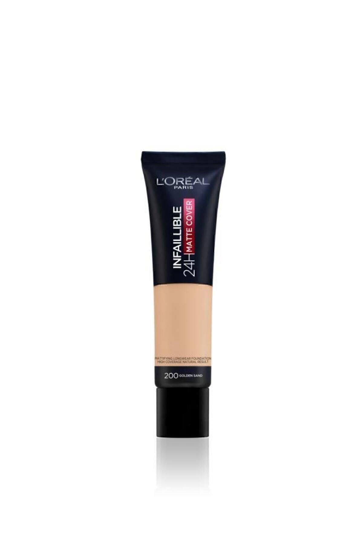 L'Oreal Paris L'oréal Paris Infaillible 24h Matte Cover Yüksek Kapatıcı Fondöten - 200 Golden Sand