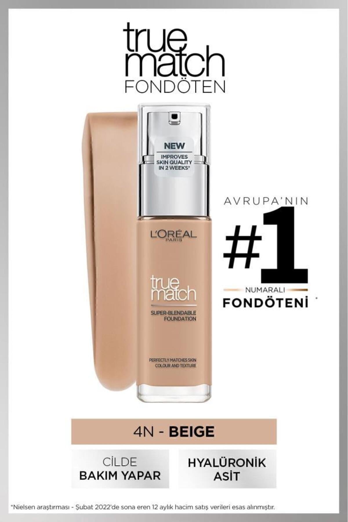 L'Oreal Paris L'oréal Paris True Match Bakım Yapan Fondöten 4n Beıge