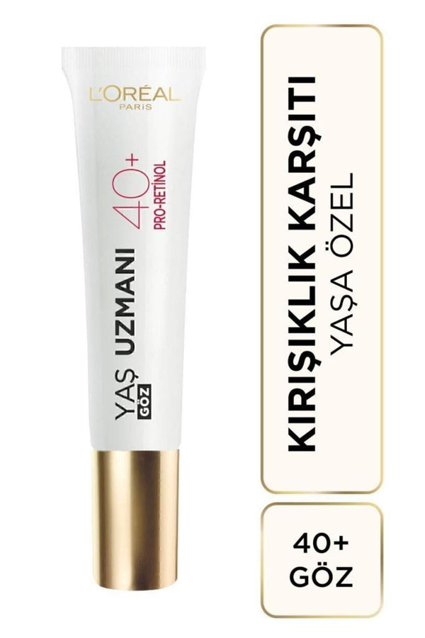 L'Oreal Paris STD Yaş Uzmanı 40+ Kırışıklık Karşıtı Aydınlatıcı Göz Kremi Klasik