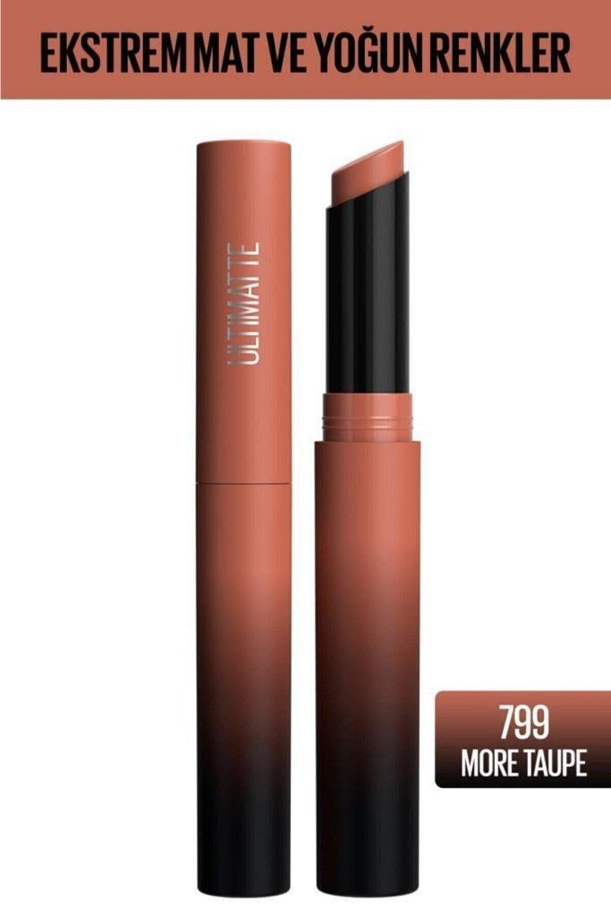 Maybelline New York Color Sensational Ultimatte Mat Ruj- 799 More Taupe Nude