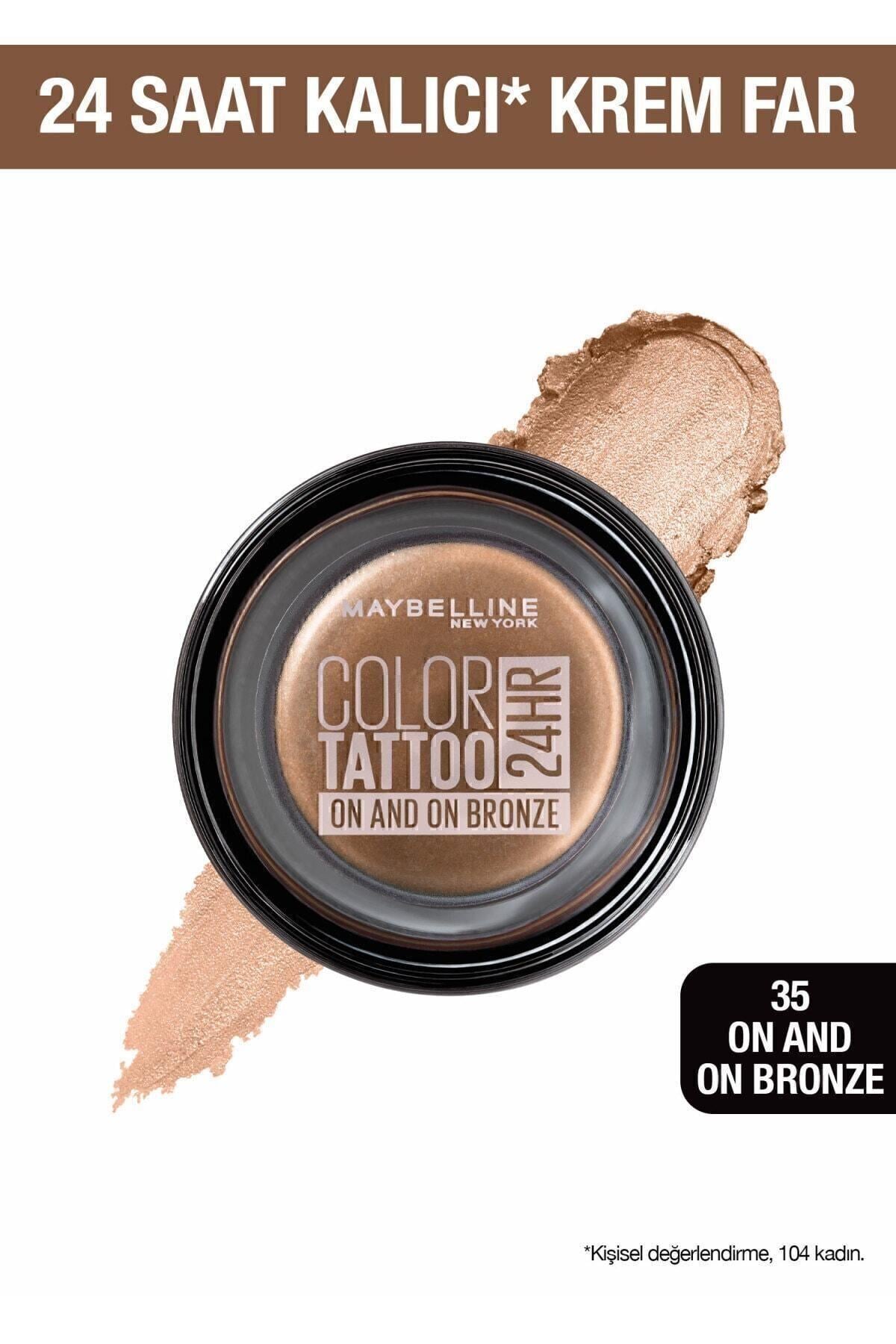 Maybelline New York Color Tattoo 24H Göz Farı - 35 On And On Bronze - Bronz