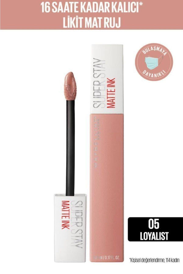Maybelline New York Super Stay Matte Ink Likit Mat Ruj - 05 Loyalist - Nude