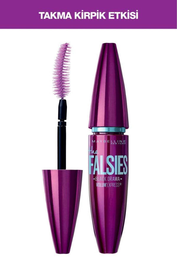 Maybelline New York Volum' Express Falsies Black Drama Takma Kirpik Etkili Siyah Maskara