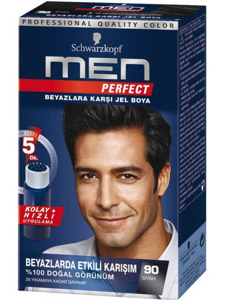 Men Perfect Beyazlara Karşı Jel Boya 90 Siyah