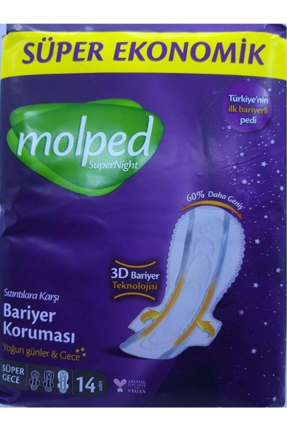 Molped Supernight Hijyenik Ped Süper Gece 14 lü Fiyatı