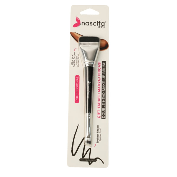 Nascita Çift Taraflı Makyaj Fırçası İnce Kontür&Eyeliner