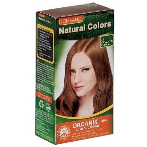 Natural Colors Organik Saç Boyası 7D Orta Altın Kumral