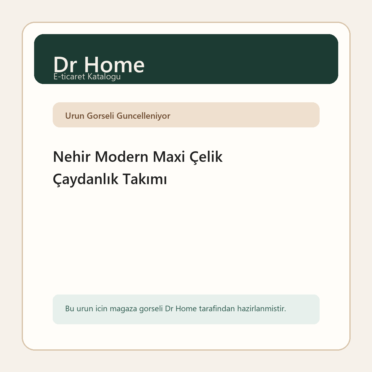 Nehir Modern Maxi Çelik Çaydanlık Takımı