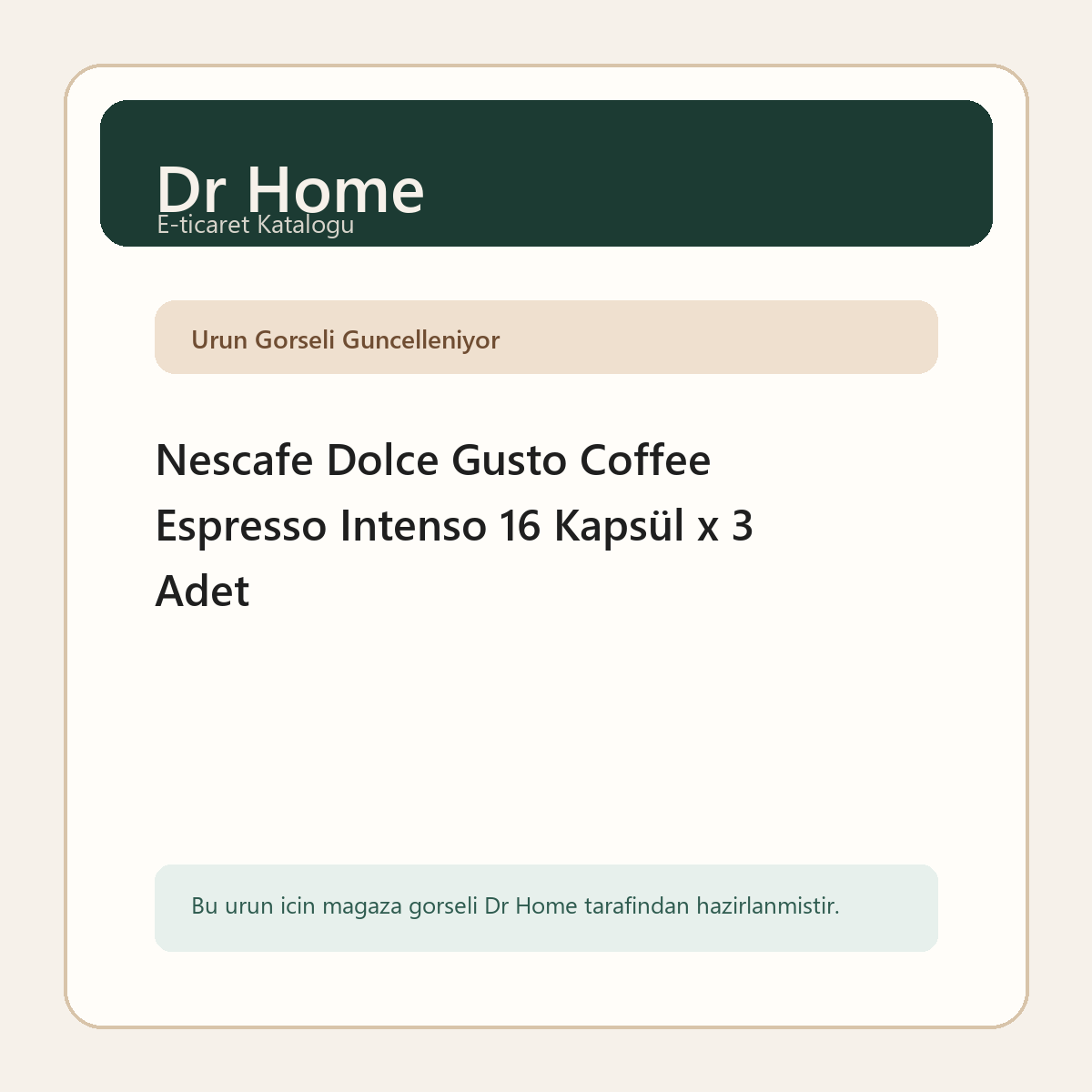 Nescafe Dolce Gusto Coffee Espresso Intenso 16 Kapsül x 3 Adet