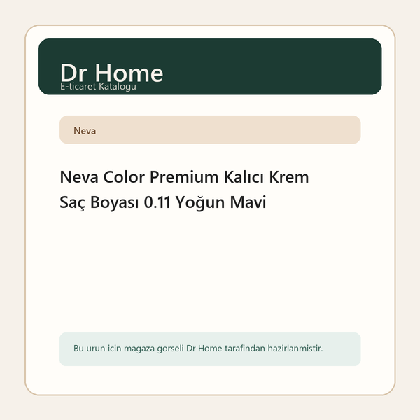 Neva Color Premium Kalıcı Krem Saç Boyası 0.11 Yoğun Mavi
