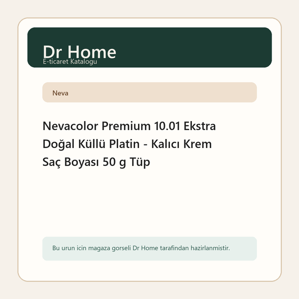Nevacolor Premium 10.01 Ekstra Doğal Küllü Platin - Kalıcı Krem Saç Boyası 50 g Tüp