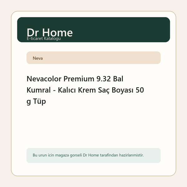 Nevacolor Premium 9.32 Bal Kumral - Kalıcı Krem Saç Boyası 50 g Tüp