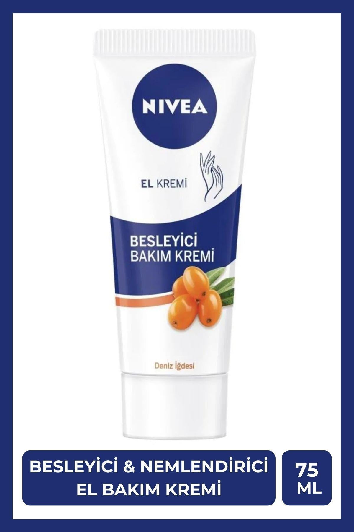 NIVEA Besleyici El Bakım Kremi 75ml, Nemlendirici, E Vitamini, Yapışkan His Bırakmaz, Yumuşak Cilt Hissi