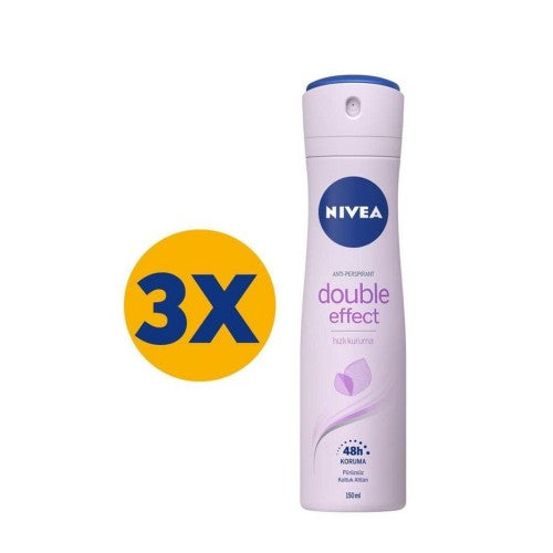 Nivea Kadın Sprey Deodorant Double Effect 150 ml x 3 Adet Fiyatı