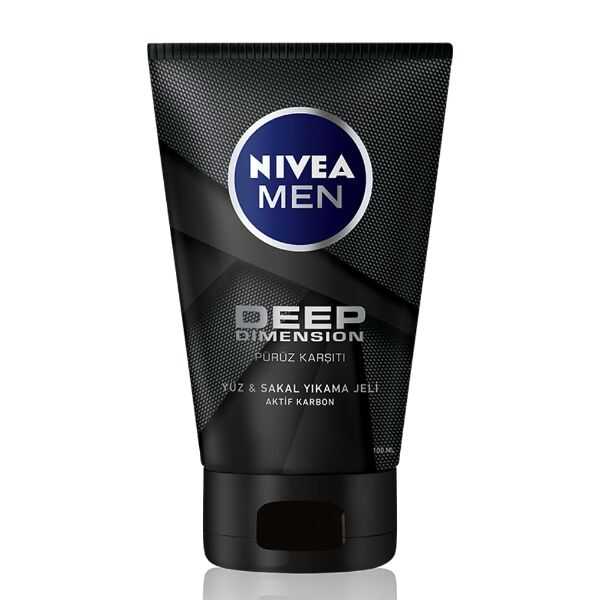 Nivea Men Deep Dimension Yüz ve Sakal Temizleme Jeli 100 Ml