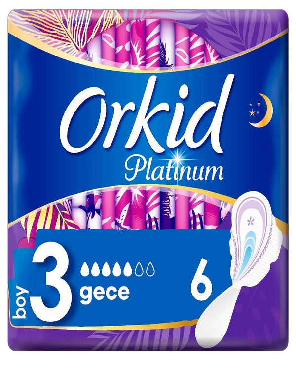Orkid Platinum Gece Extra Hijyenik Ped 6'lı