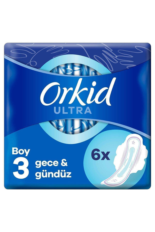 Orkid Ultra Extra Hijyenik Ped Gece Tekli Paket 6 Ped